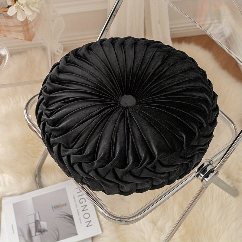 Coussin en Velours Rond en Forme de Citrouille | Coussin Tissé Doux pour Canapé et Chaise de Bureau | Housse Lavable, Coussin Décoratif pour Salon et Chambre