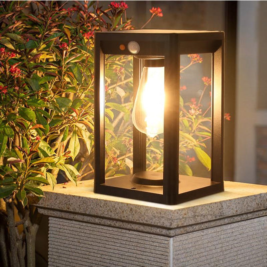 Lampe Solaire Pillar – Lampe Extérieure LED avec Détecteur de Mouvement