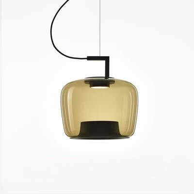 Suspension Design Moderne LED – Luminaire en Verre et Aluminium pour Cuisine et Salle à Manger