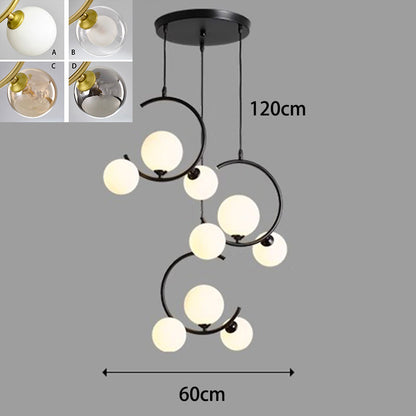 Suspension LED Moderne – Lampe Design en Verre et Acryl pour Salon et Salle à Manger
