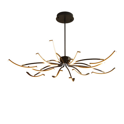 Plafonnier Design LED Moderne - Éclairage Élégant pour Salon et Chambre, Aluminium, 8 et 12 Têtes