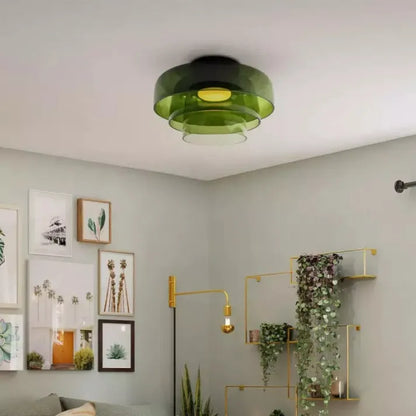 LuxeGlass - Lustre Médiéval de Plafond Luxe