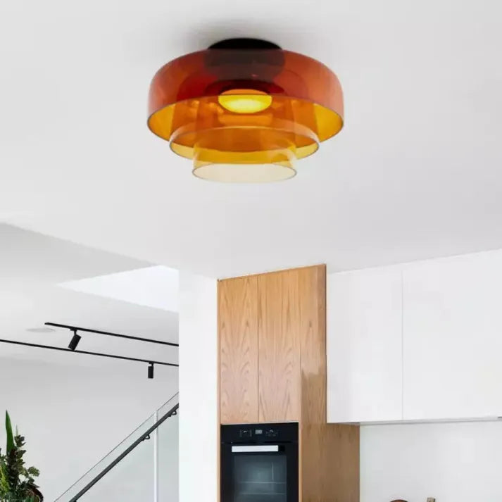 Plafonnier en Verre Design Médiéval Nordique – Éclairage Élégant et Chauffant pour Salon, Chambre ou Salle à Manger