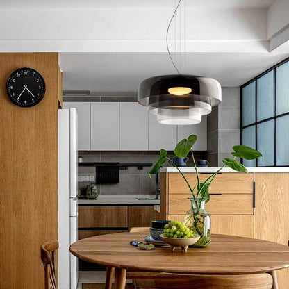 Suspension Moderne en Métal et Verre - Lampe Élégante pour Cuisine et Salle à Manger