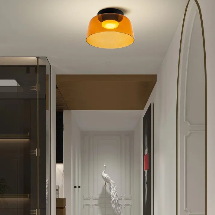 Plafonnier en Verre Design Médiéval Nordique – Éclairage Élégant et Chauffant pour Salon, Chambre ou Salle à Manger