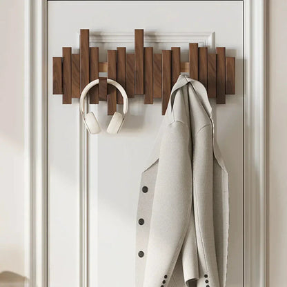 Porte-Manteau Murale en Bois Piano – Pratique et Élégant pour Organiser Votre Entrée