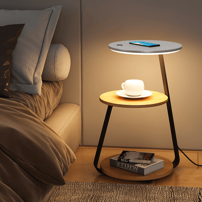 Table d'Appoint Idéale – Design Élégant et Fonctionnel avec Double Plateau pour Plus de Rangement