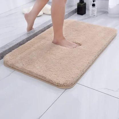 Tapis de Bain Ultra-Doux en Fourrure et Microfibre - Antidérapant et Absorbant