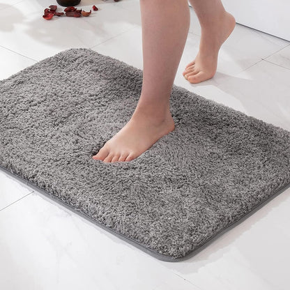 Tapis de Bain Ultra-Doux en Fourrure et Microfibre - Antidérapant et Absorbant