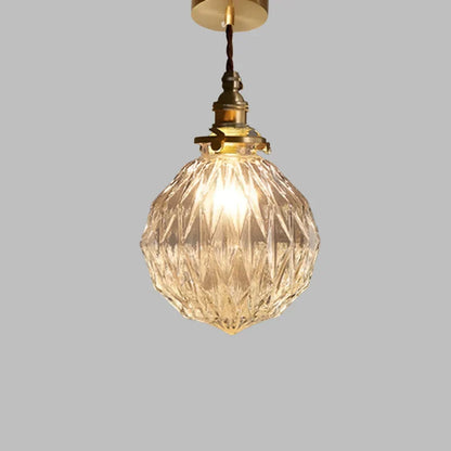 Lampe Suspendue en Verre Transparent LED – Applique Moderne Style Nordique