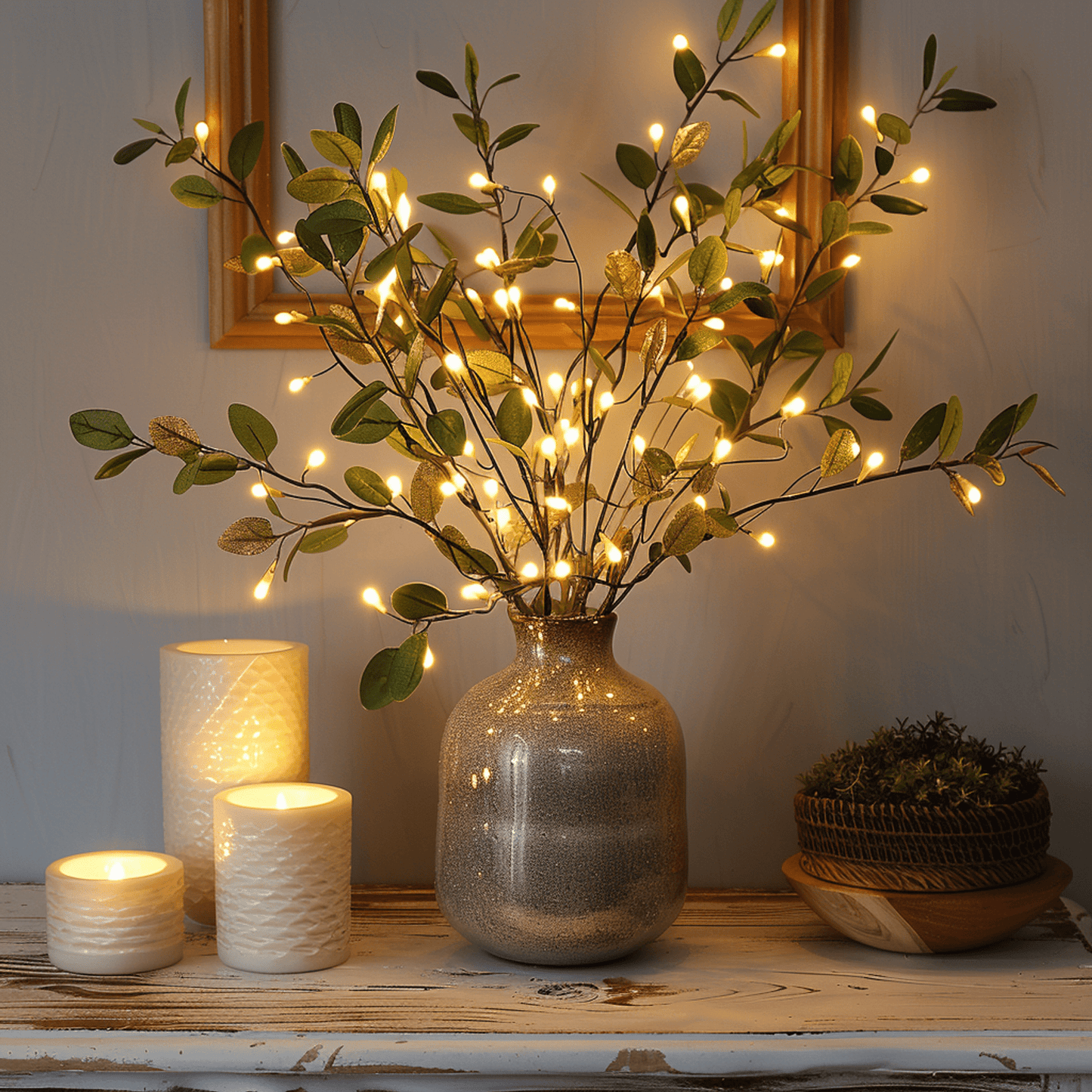 Branches d'Olivier Lumineuses avec LED - Éclairage Féérique pour une Décoration Élégante