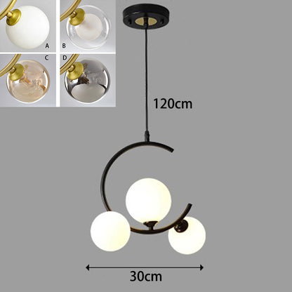 Suspension LED Moderne – Lampe Design en Verre et Acryl pour Salon et Salle à Manger