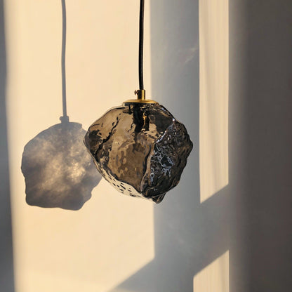 Suspension Lava Glass en Cuivre et Verre – Éclairage LED Moderne