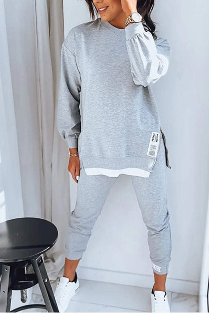 Ensemble Sweatshirt et Pantalon pour Femme - Confort et Élégance en Coton Polyester