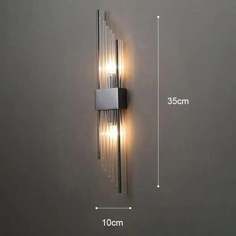 CrystalDazzle | Applique murale en cristal innovante avec une touche dorée