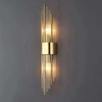 CrystalDazzle | Applique murale en cristal innovante avec une touche dorée