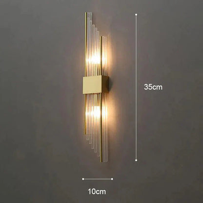 CrystalDazzle | Applique murale en cristal innovante avec une touche dorée