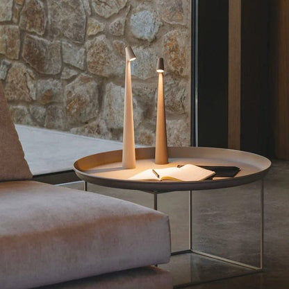 Lampe de Table Rechargeable - Design Élégant en Aluminium avec 3 Niveaux d'Intensité, Disponible en Plusieurs Couleurs