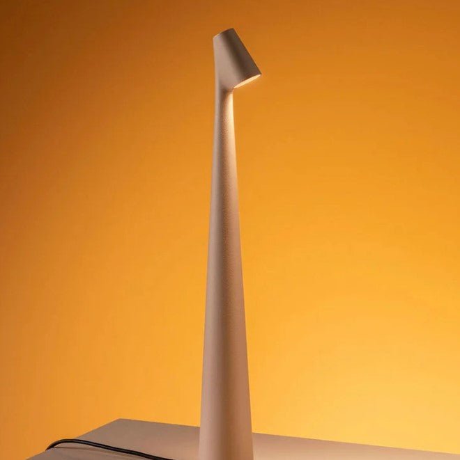 Lampe de Table Rechargeable - Design Élégant en Aluminium avec 3 Niveaux d'Intensité, Disponible en Plusieurs Couleurs