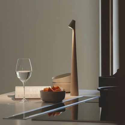 Lampe de Table Rechargeable - Design Élégant en Aluminium avec 3 Niveaux d'Intensité, Disponible en Plusieurs Couleurs