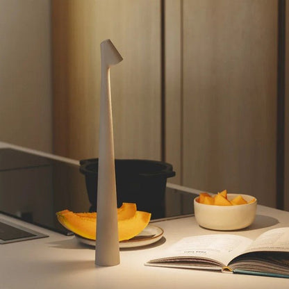 Lampe de Table Rechargeable - Design Élégant en Aluminium avec 3 Niveaux d'Intensité, Disponible en Plusieurs Couleurs