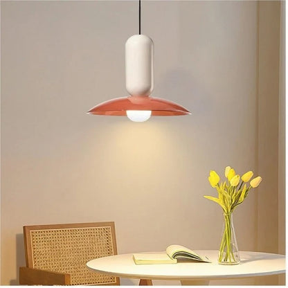 Suspension Macaron Frisbee Pau - Design Coloré et Moderne, Éclairage E27, Idéale pour Cuisine et Salon