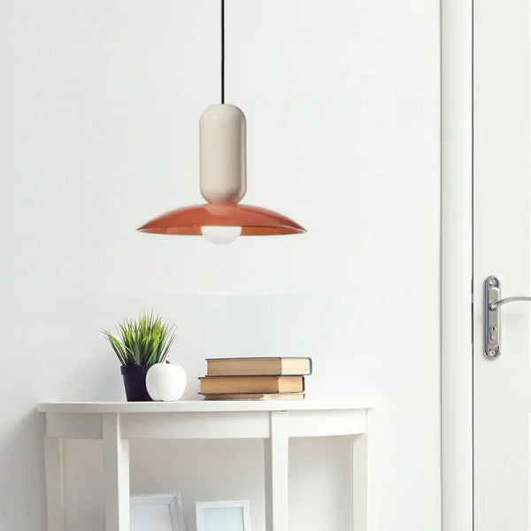 Suspension Macaron Frisbee Pau - Design Coloré et Moderne, Éclairage E27, Idéale pour Cuisine et Salon