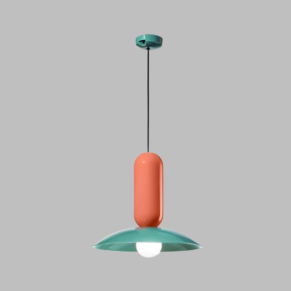 Suspension Macaron Frisbee Pau - Design Coloré et Moderne, Éclairage E27, Idéale pour Cuisine et Salon