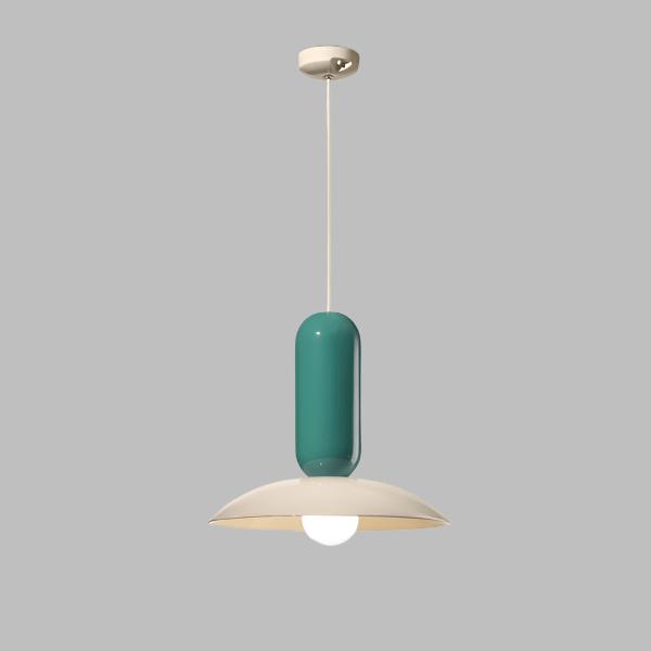 Suspension Macaron Frisbee Pau - Design Coloré et Moderne, Éclairage E27, Idéale pour Cuisine et Salon