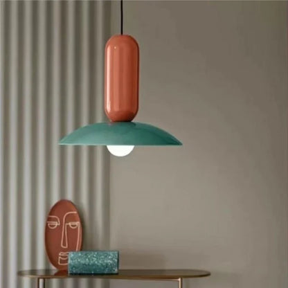 Suspension Macaron Frisbee Pau - Design Coloré et Moderne, Éclairage E27, Idéale pour Cuisine et Salon