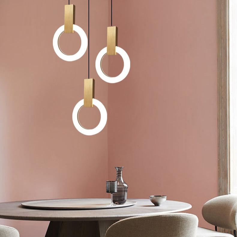 Suspension LED Nordic Ring - Lampe Moderne en Acrylique pour Salle à Manger et Salon