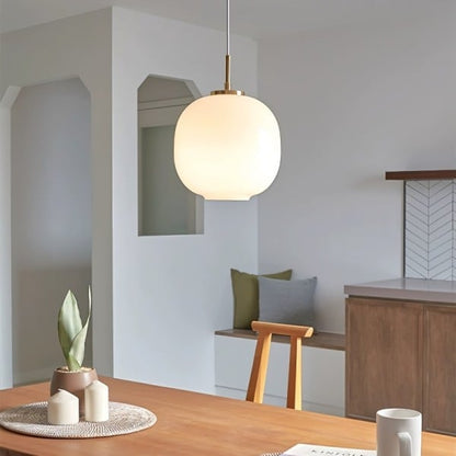 Suspension Moderne en Verre Opale Nordique - Lampe Élégante pour Votre Intérieur