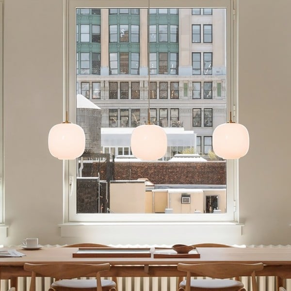 Suspension Moderne en Verre Opale Nordique - Lampe Élégante pour Votre Intérieur