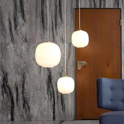 Suspension Moderne en Verre Opale Nordique - Lampe Élégante pour Votre Intérieur