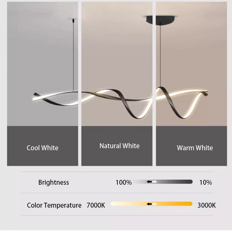 Suspension LED Moderne Noire – Élégance Minimaliste pour Intérieur Contemporain