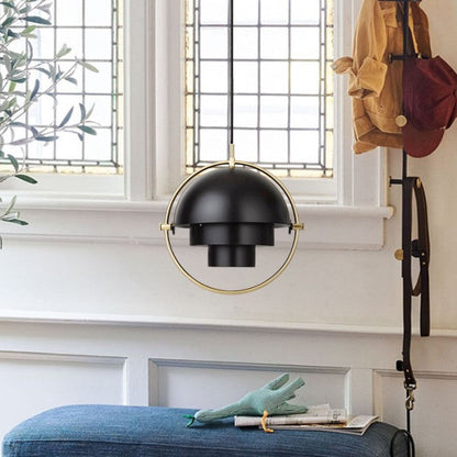 Lampe Pendante LED HanuGlo – Suspension Métallique Moderne à Multi-Couches Rotatives