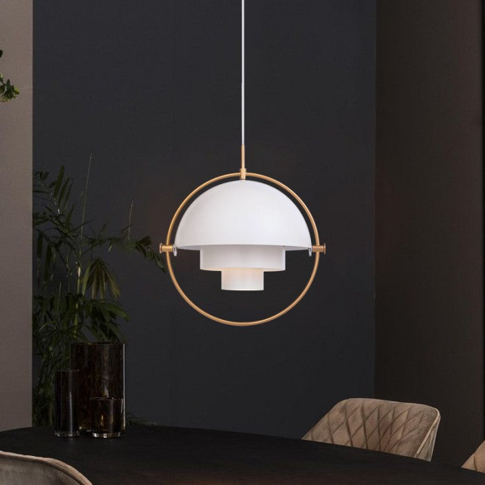 Lampe Pendante LED HanuGlo – Suspension Métallique Moderne à Multi-Couches Rotatives