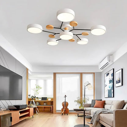 Lampe de plafond LED Nordic Branched Disc - Élégance et chaleur dans votre intérieur