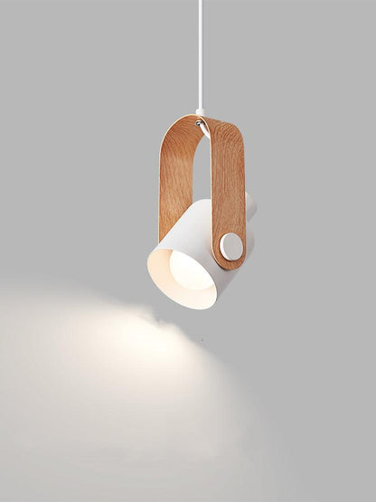 Spot Plafonnier Nordic en Bois et Métal – Éclairage Suspendu Élégant et Minimaliste