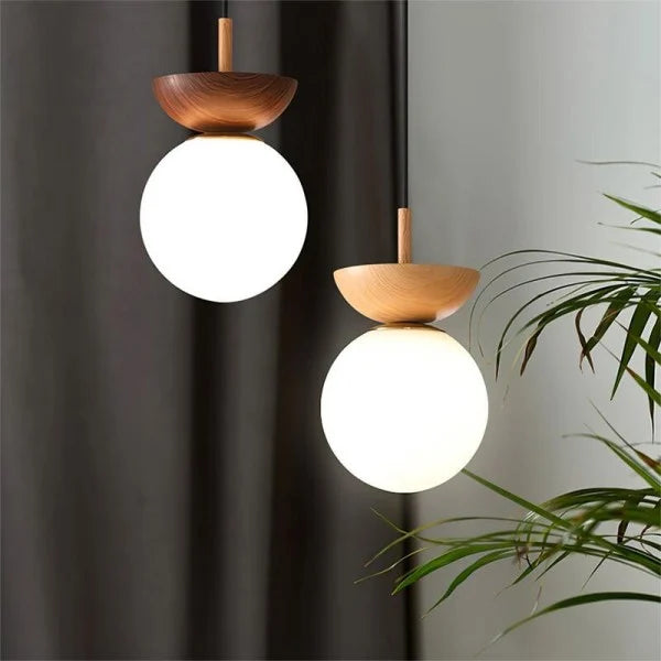 Suspension Nordic en Bois Mi-Dur – Lampe Moderne et Élégante