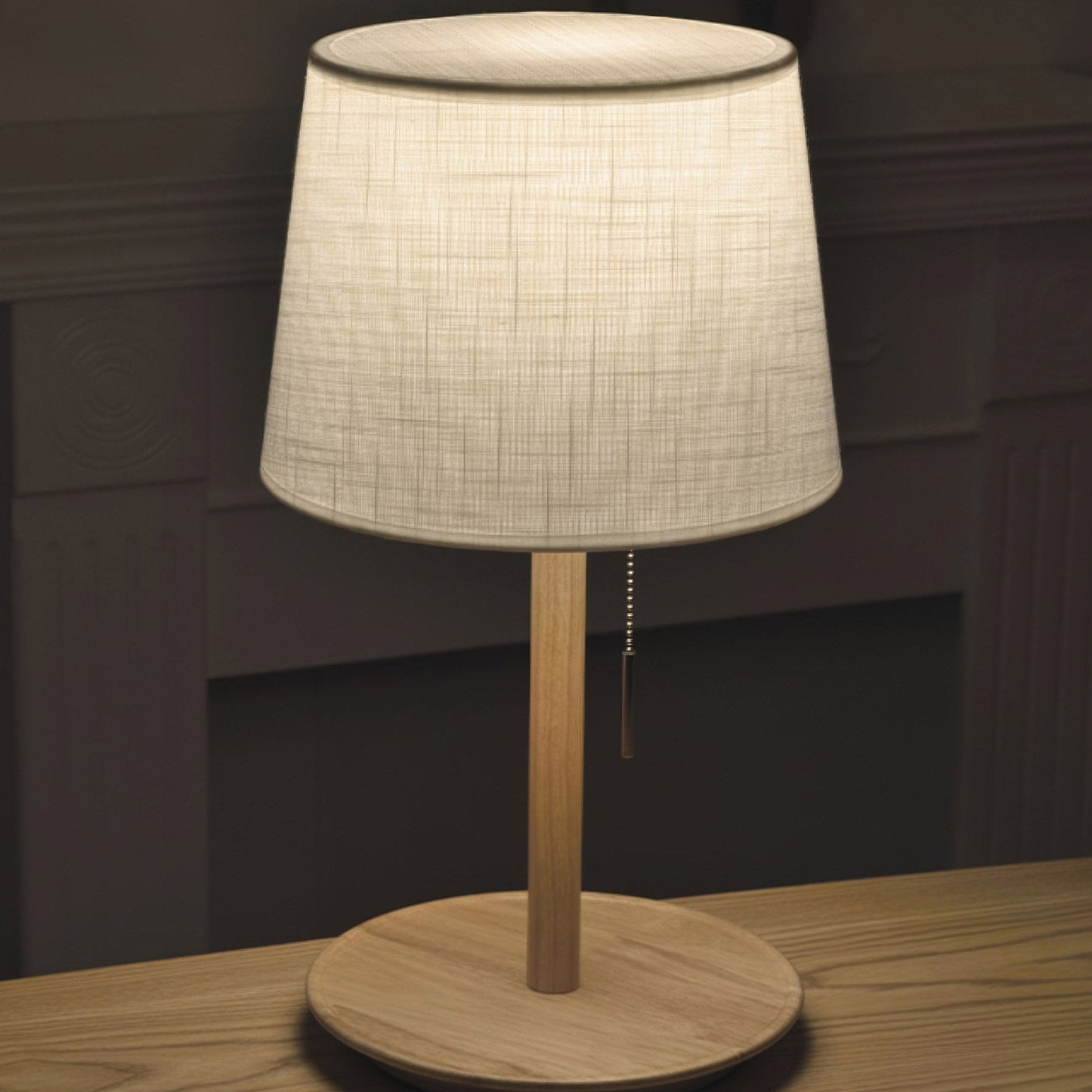 Lampe Gentle Glow Nordic Walnut - Éclairage Naturel et Apaisant en Bois et Tissu
