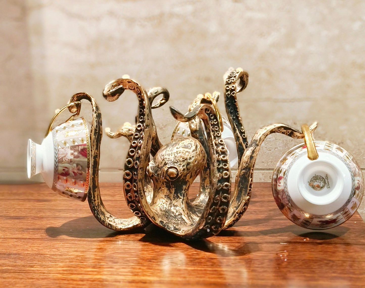 KrakenRust - Porte-Mug Inspiré de la Pieuvre en Fonte
