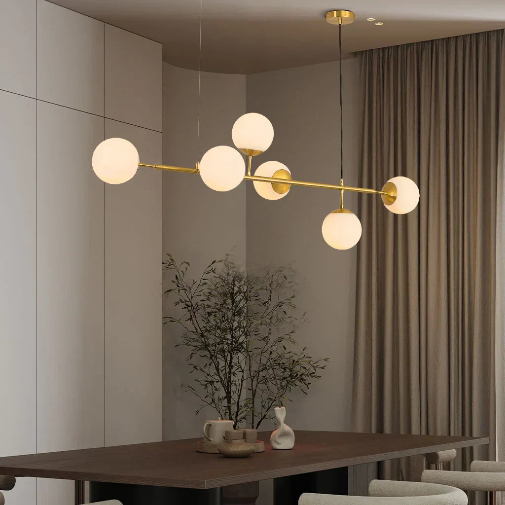 Suspension Orb - Lampe Moderne avec Boules en Verre, Design Élégant en Or ou Noir