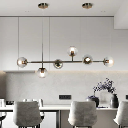 Suspension Orb - Lampe Moderne avec Boules en Verre, Design Élégant en Or ou Noir