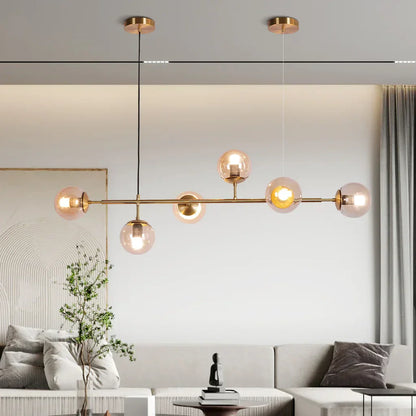 Suspension Orb - Lampe Moderne avec Boules en Verre, Design Élégant en Or ou Noir