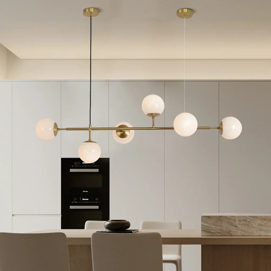 Suspension Orb - Lampe Moderne avec Boules en Verre, Design Élégant en Or ou Noir