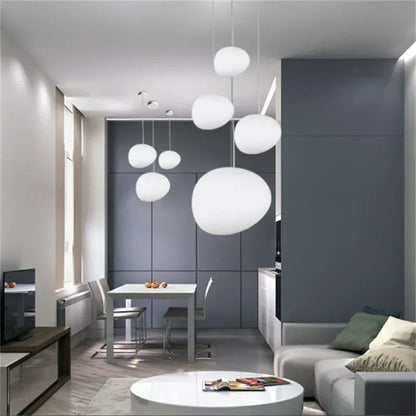 Suspension Nado en Verre Satiné – Design Minimaliste, Lumière Douce, Différents Tailles