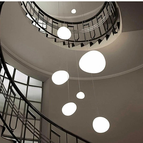 Suspension Nado en Verre Satiné – Design Minimaliste, Lumière Douce, Différents Tailles
