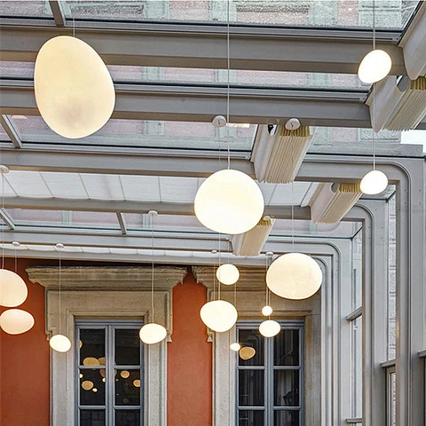 Suspension Nado en Verre Satiné – Design Minimaliste, Lumière Douce, Différents Tailles