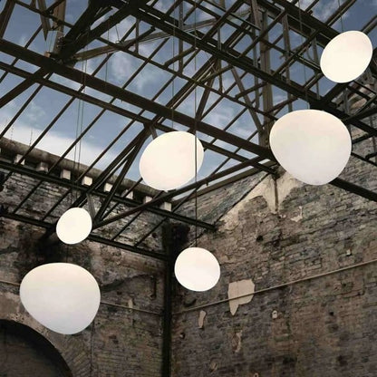Suspension Nado en Verre Satiné – Design Minimaliste, Lumière Douce, Différents Tailles